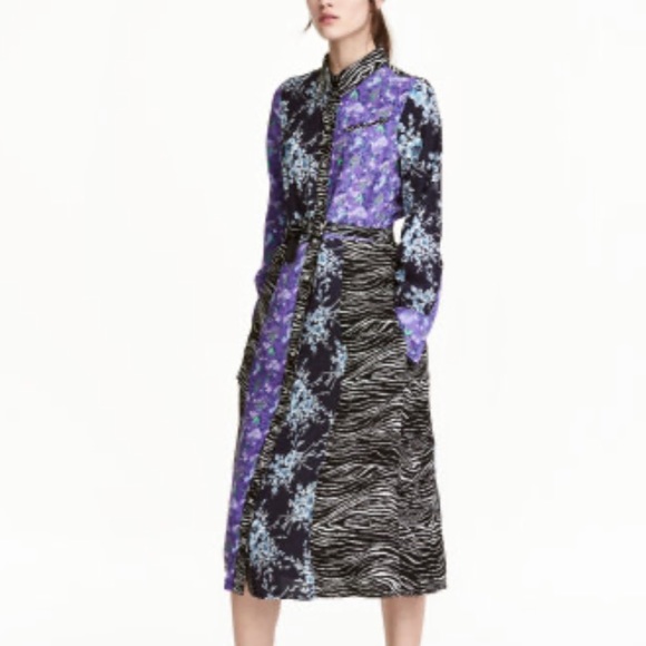 H&M floral/zebra viscose dress - Picture 1 of 7